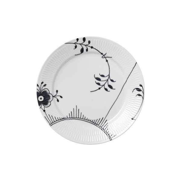 Sort Mega Riflet tallerken Ø 27 cm, dekorasjon #3, Royal Copenhagen