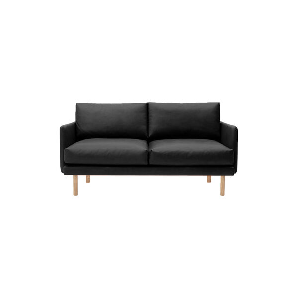 Emo 2-seter sofa, Dakar Black/naturoljet eik, Bruunmunch Furniture