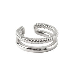 Double ear cuff, s&oslash;lv, Orelia