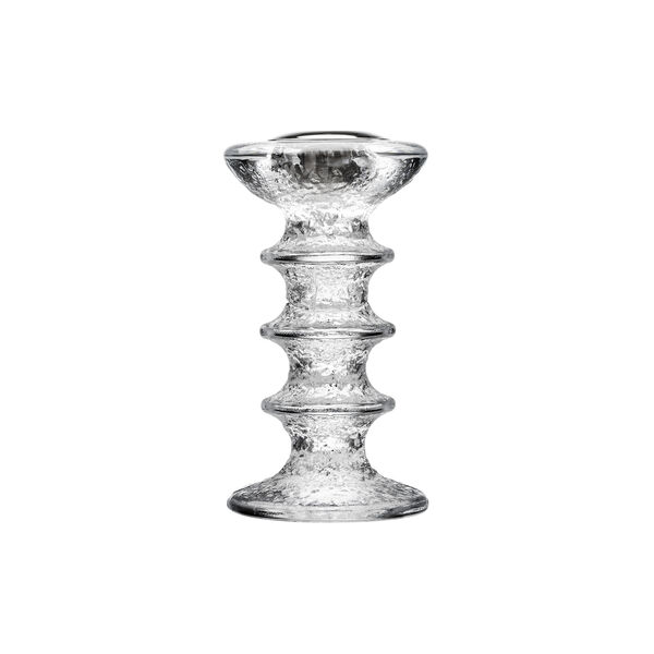 Festivo lysestake + metallkopp, klar, Iittala