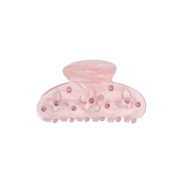 Flower/Butterfly H&aring;rklemme Small, pale rose w/pale rose, DARK department