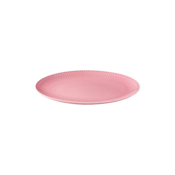 Rhombe Color oval serveringsfat, rosa Rhombe Color oval serveringsfat, rosa, Lyngby Porcelæn
