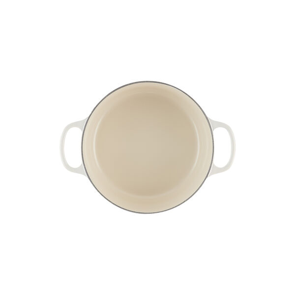 Signature st&oslash;pejern rund gryte &Oslash; 26 cm, meringue, Le Creuset