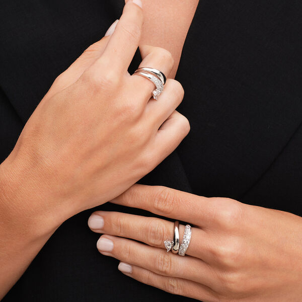 Wave Pear Pave Ring Wave Pear Pave Ring, Philippa Studios