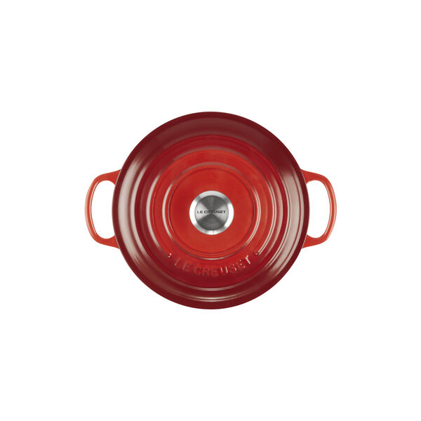 Signature st&oslash;pejern rund gryte &Oslash; 20 cm, cerise, Le Creuset