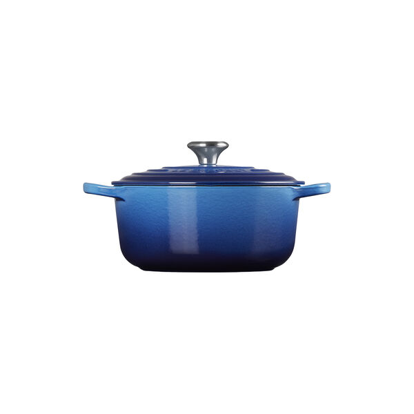 Signature st&oslash;pejern rund gryte &Oslash; 20 cm, azure blue, Le Creuset