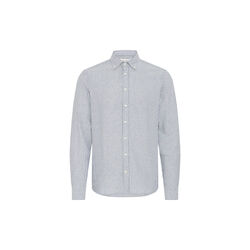 CFHANES Linen Mix LS Shirt, bering sea melange, Casual Friday