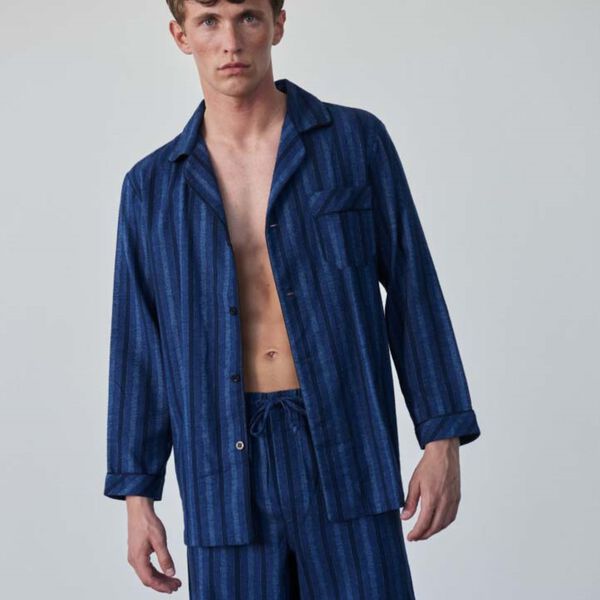 Oslo pyjamas, navy blue/navy piping, Ambassador 1867