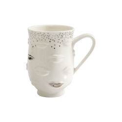 Sparkling Gala krus, white/silver, Jonathan Adler