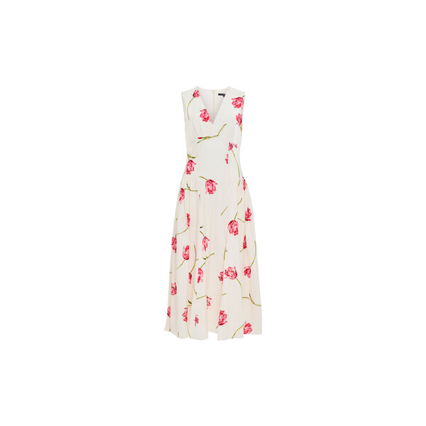 CRESSIDA FARON MIDI DRESS, ivory multi, French Connection