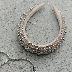 Day Beaded Chrome Hair Band, silver, DAY ET