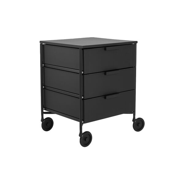 MOBIL MAT kommde med skuffer, black mat, Kartell