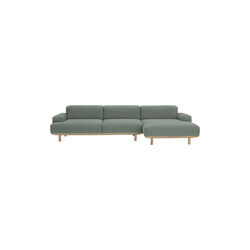 Reason 2-seter sofa med sjeselong, Re-Wool 858, Bruunmunch Furniture
