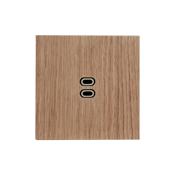 KLOSS USB C+C kvadrat, natur eik, Kjaer + Loege