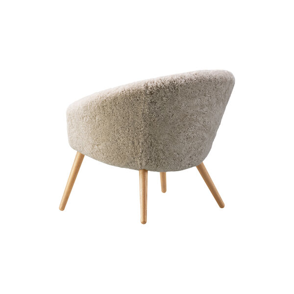 Ditzel loungestol, hvit/oiled eik, Fredericia Furniture