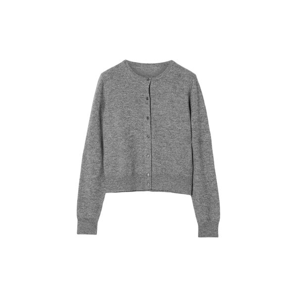 Classic Cashmere Cardigan, grey melange, FWSS