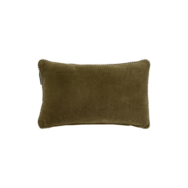 Boston Club Velvet Pillow | Olive/Lt Beige | Pynteputer, Lexington