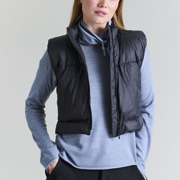 Feather down kort vest, black Feather down kort vest, black, BITTE KAI RAND