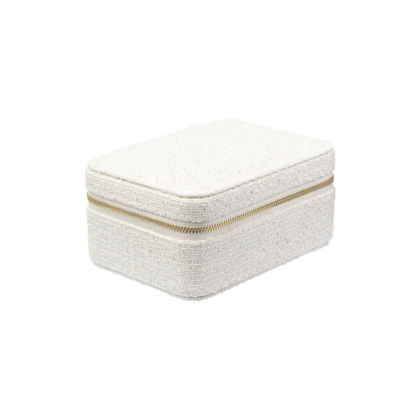 Tweed Jewellery Box, off white w/sand, DARK department
