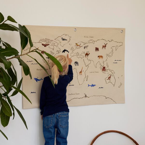 The World Textile Map, off-white, Ferm Living Kids