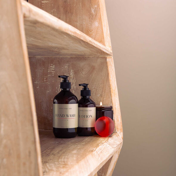 Duftlys, red, Stone Soap Spa