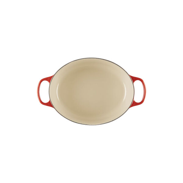 Signature st&oslash;pejern oval gryte | 31 cm | Cerise, Le Creuset