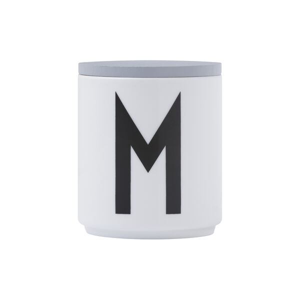 Trelokk til porselenskopp, gr&aring;, Design Letters