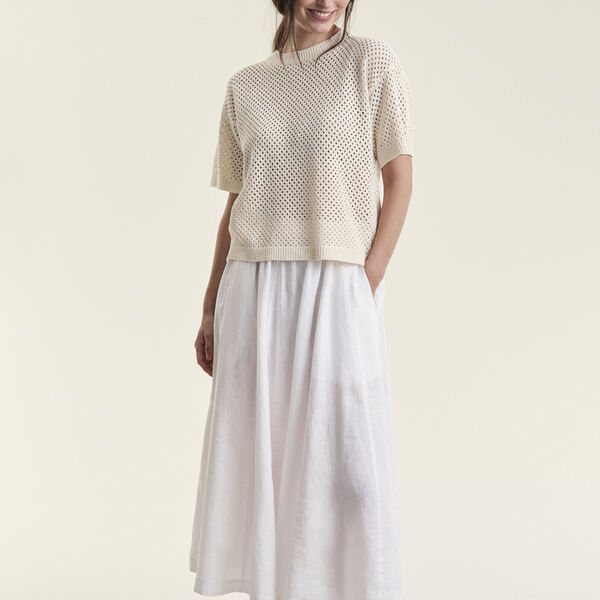 Airy linen skj&oslash;rt, white, BITTE KAI RAND