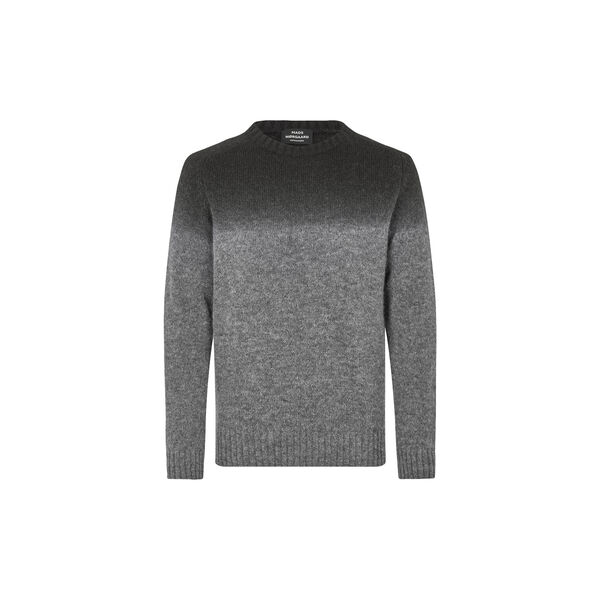Alpaca Mateo Dip Dye Knit, black/grey melange, Mads Nørgaard