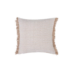 Heavy Striped Organic Cotton putetrekk, beige/white, Lexington