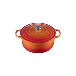 Signature st&oslash;pejern rund gryte &Oslash; 28 cm, volcanic, Le Creuset