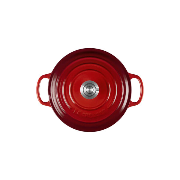 Signature st&oslash;pejern rund gryte | 20 cm | Cerise, Le Creuset