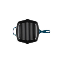 Signature kvadratisk grillpanne 26 cm, nuit, Le Creuset