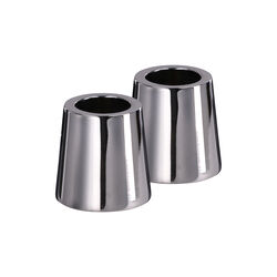 Mini kjegleformet lysestake 2-pakk, chrome, Uyuni Lighting