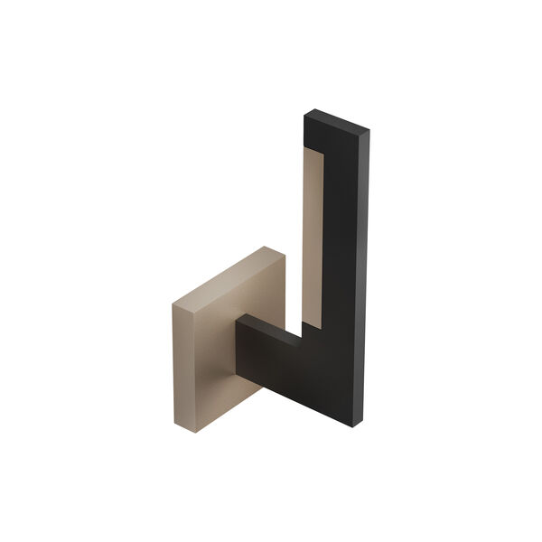 INLAY W1 LINEAR vegglampe, matt black/satin gold, LIGHT-POINT