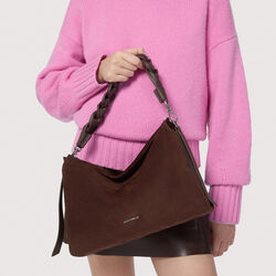 Boheme Suede Bimaterial, brunette, Coccinelle