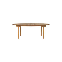 CH338 Dining Table incl. 1 x Extension Leaf, teak, Carl Hansen & S&oslash;n