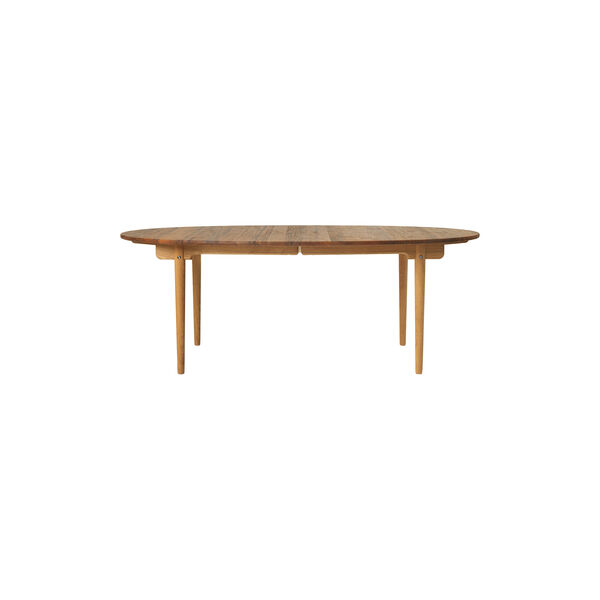CH338 Dining Table incl. 1 x Extension Leaf, teak, Carl Hansen & S&oslash;n