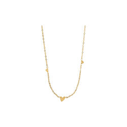 Sarah - 3 Small Hearts halskjede, gull, timi of Sweden