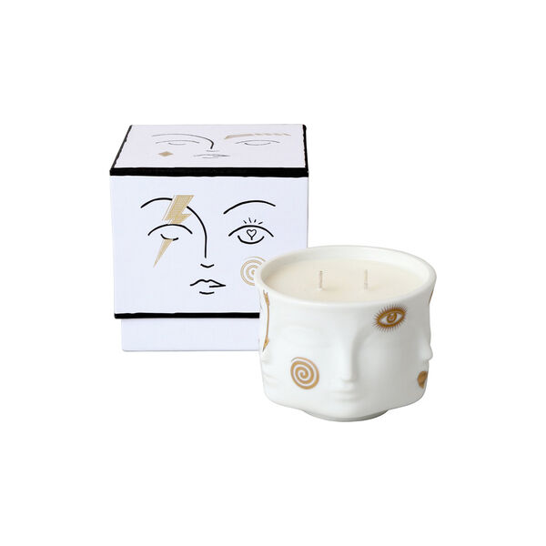 Gilded Muse duftlys, white/gold, Jonathan Adler