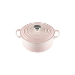 Signature st&oslash;pejern rund gryte &Oslash; 20 cm, shell pink, Le Creuset