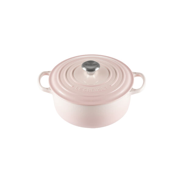 Signature st&oslash;pejern rund gryte &Oslash; 20 cm, shell pink, Le Creuset
