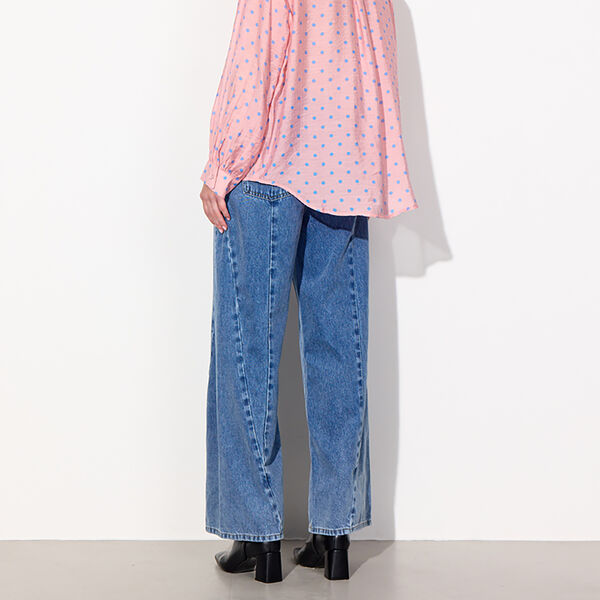 Nala Denim Trousers, stonewash denim Nala Denim Trousers, stonewash denim, HUNKØN