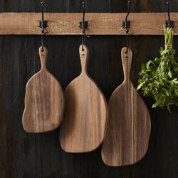 Skjære-/serveringsbrett, brun, HOLM