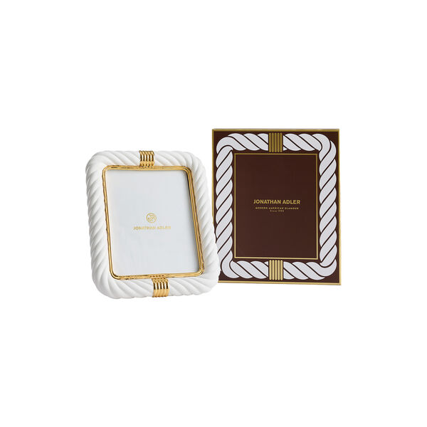 Geneva ramme, hvit/gull, Jonathan Adler