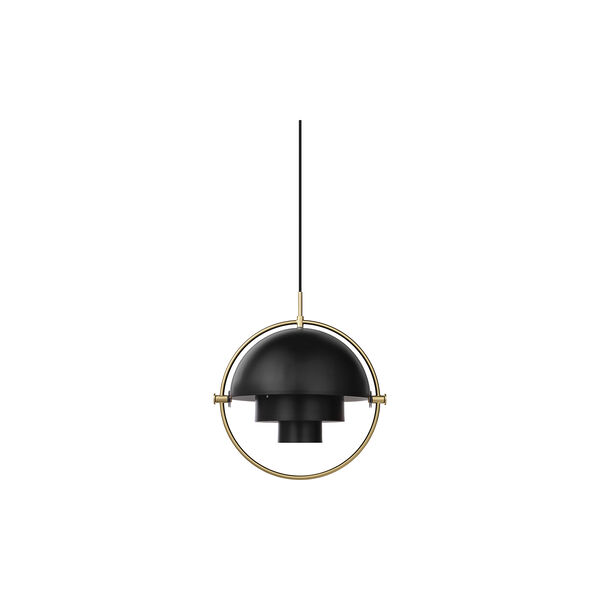 Multi-Lite pendel, charcoal black/messing Multi-Lite pendel, charcoal black/messing, GUBI