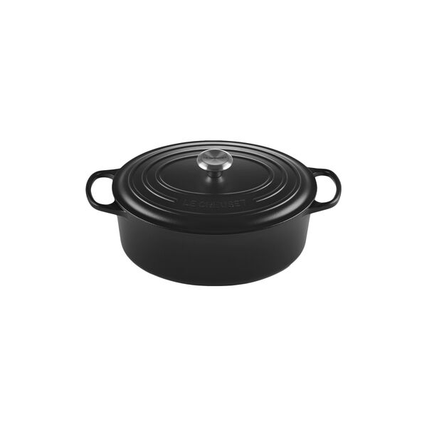 Signature st&oslash;pejern oval gryte &Oslash; 31 cm, matte black, Le Creuset
