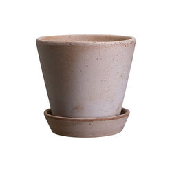 Julie RAW potte med underfat, rosa, Bergs Potter