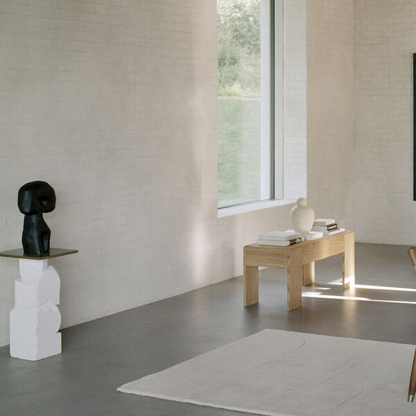 Geometric Maze gulvteppe, beige, Linie Design