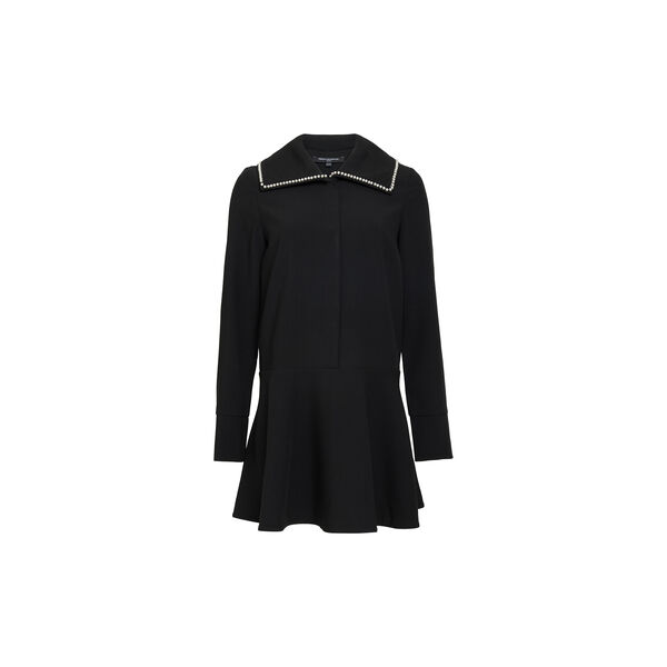 Azra black faux pearl collar mini dress, French Connection